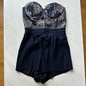 Tobi Navy Floral Romper